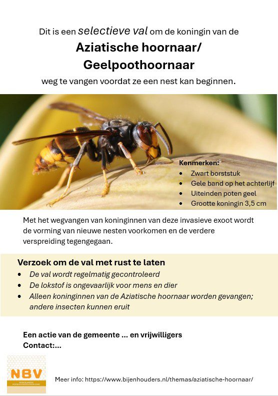 Afbeelding flyer bij selectieve val